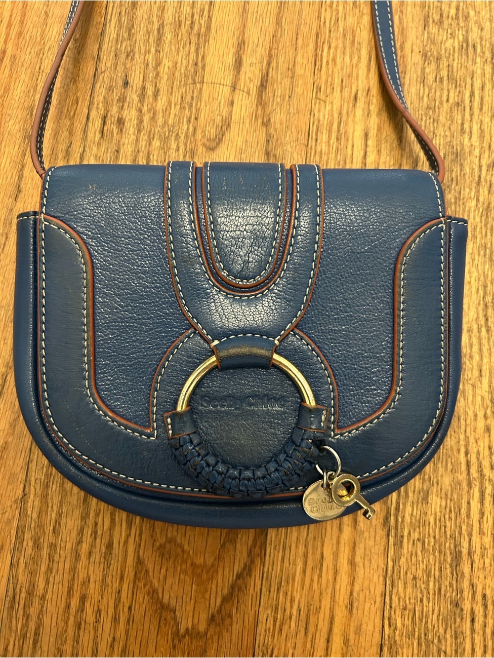 See By Chloe Hana Leather Hana Crossbody Bag In Blue